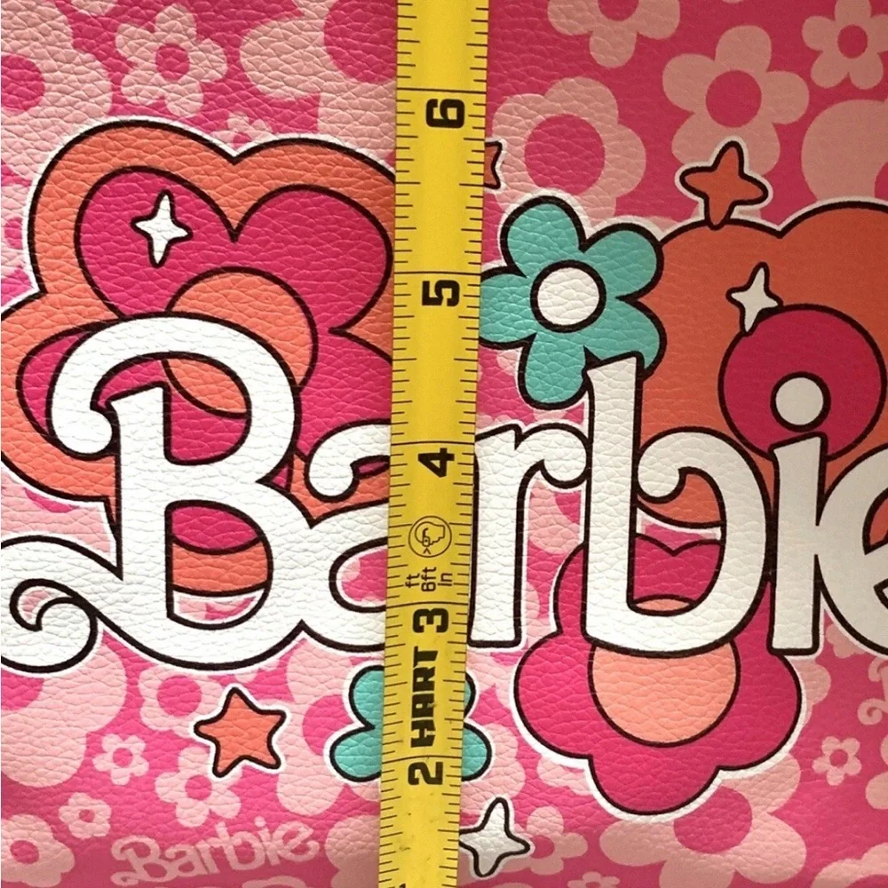 NWOT Barbie Pink Floral Cosmetic Bag